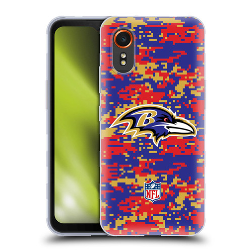 NFL Baltimore Ravens Graphics Digital Camouflage Soft Gel Case for Samsung Galaxy Xcover7 5G