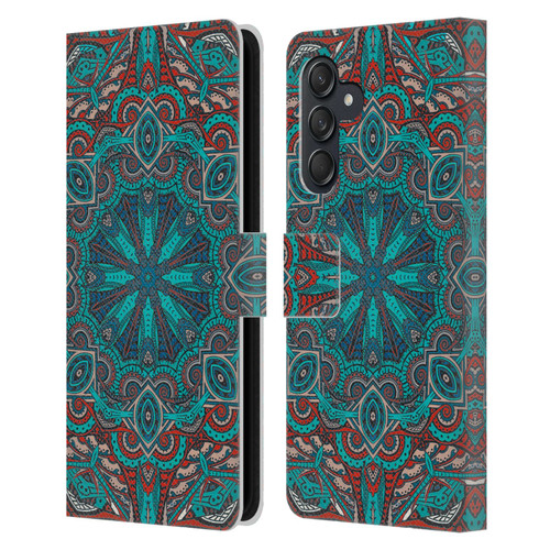 Aimee Stewart Mandala Moroccan Sea Leather Book Wallet Case Cover For Samsung Galaxy M55 5G