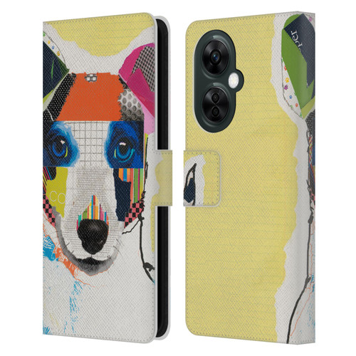 Michel Keck Dogs Whippet Leather Book Wallet Case Cover For OnePlus Nord CE 3 Lite 5G