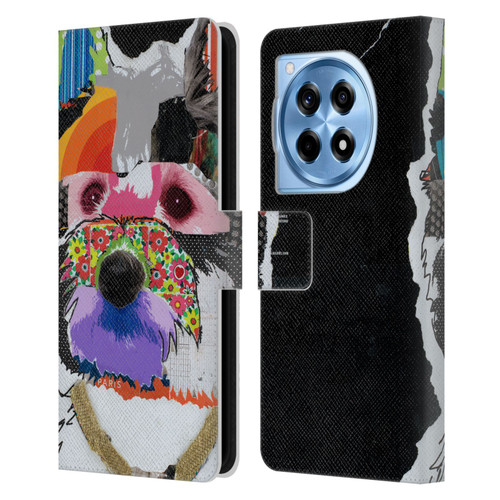 Michel Keck Dogs Westie Leather Book Wallet Case Cover For OnePlus 12R