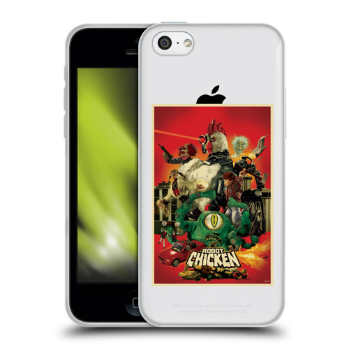 Robot Chicken Graphics Poster Soft Gel Case for Apple iPhone 5c