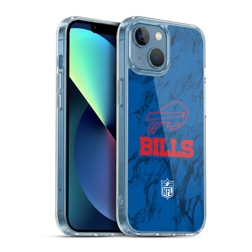 NFL Buffalo Bills Graphics Coloured Marble Soft Gel Case for Apple iPhone 13 Mini & MagSafe