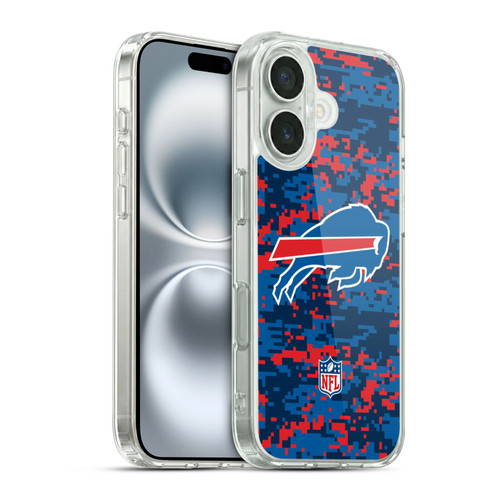 NFL Buffalo Bills Graphics Digital Camouflage Soft Gel Case for Apple iPhone 16 & MagSafe