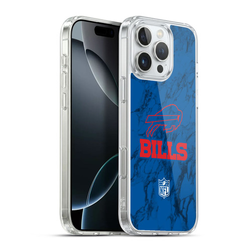 NFL Buffalo Bills Graphics Coloured Marble Soft Gel Case for Apple iPhone 16 Pro Max & MagSafe