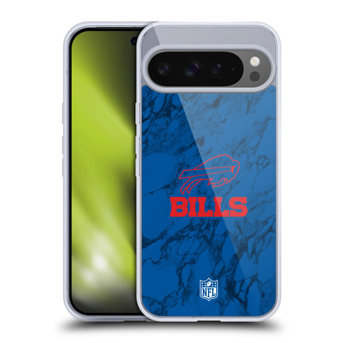 NFL Buffalo Bills Graphics Coloured Marble Soft Gel Case for Google Pixel 9 Pro XL