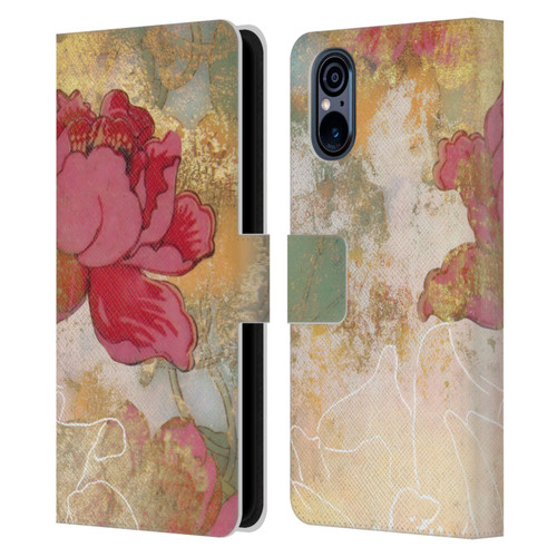 Aimee Stewart Smokey Floral Midsummer Leather Book Wallet Case Cover For Sony Xperia 5 V 5G