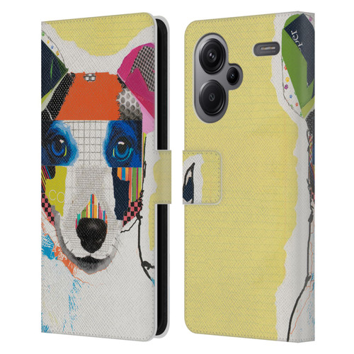 Michel Keck Dogs Whippet Leather Book Wallet Case Cover For Xiaomi Redmi Note 13 Pro Plus 5G