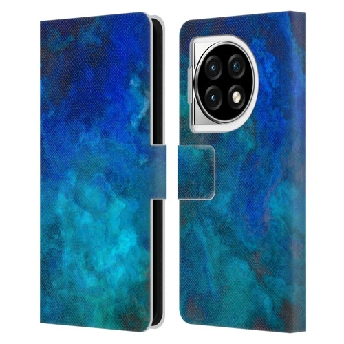 LebensArt Textures Blue Malachit Leather Book Wallet Case Cover For OPPO OnePlus Ace 3 5G