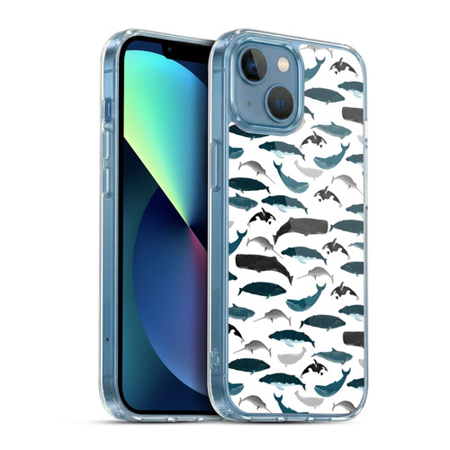 Andrea Lauren Design Sea Animals Whales Soft Gel Case for Apple iPhone 13 Mini & MagSafe