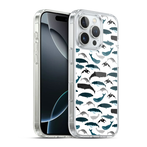 Andrea Lauren Design Sea Animals Whales Soft Gel Case for Apple iPhone 16 Pro & MagSafe