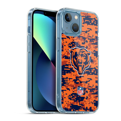 NFL Chicago Bears Graphics Digital Camouflage Soft Gel Case for Apple iPhone 13 Mini