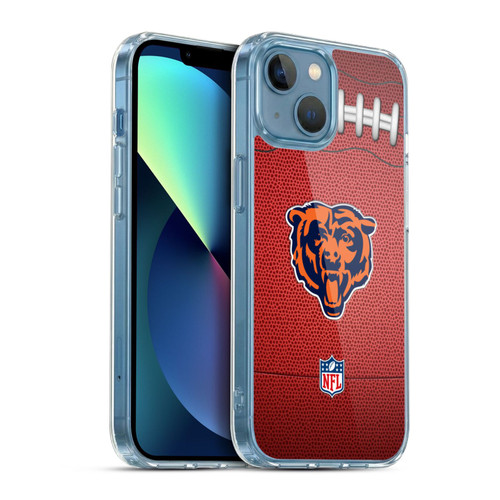 NFL Chicago Bears Graphics Football Soft Gel Case for Apple iPhone 13 Mini