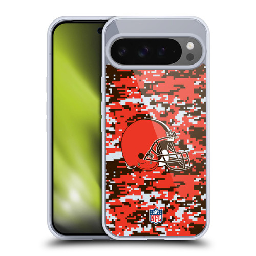 NFL Cleveland Browns Graphics Digital Camouflage Soft Gel Case for Google Pixel 9 Pro XL