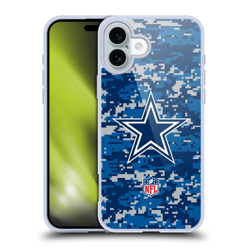 NFL Dallas Cowboys Graphics Digital Camouflage Soft Gel Case for Apple iPhone 16 Plus NFL Dallas Cowboys Graphics Digital Camouflage Soft Gel Case for Apple iPhone 16 Plus