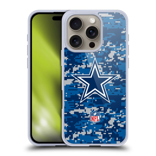 NFL Dallas Cowboys Graphics Digital Camouflage Soft Gel Case for Apple iPhone 16 Pro NFL Dallas Cowboys Graphics Digital Camouflage Soft Gel Case for Apple iPhone 16 Pro
