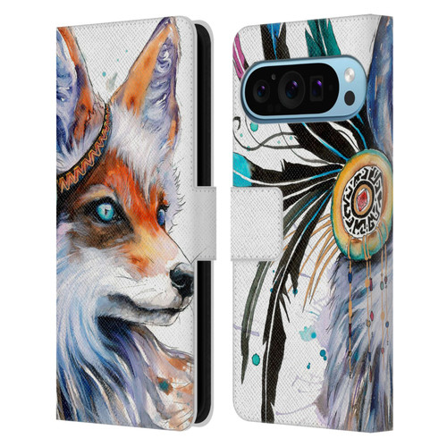 Pixie Cold Animals Fox Leather Book Wallet Case Cover For Google Pixel 9 / Pixel 9 Pro