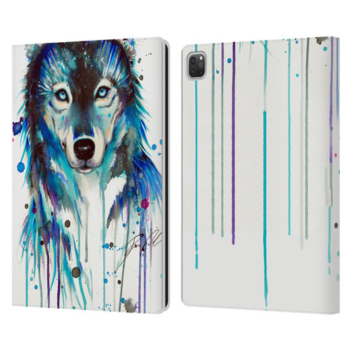 Pixie Cold Animals Ice Wolf Leather Book Wallet Case Cover For Apple iPad Pro 13 M4 2024