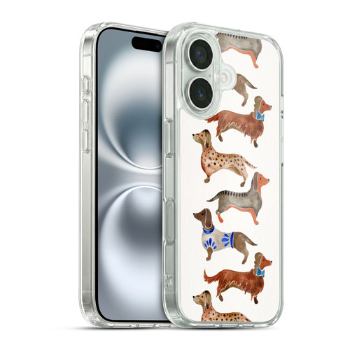 Cat Coquillette Animals Dachshunds Soft Gel Case for Apple iPhone 16