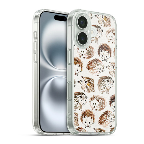 Cat Coquillette Animals Hedgehogs Soft Gel Case for Apple iPhone 16