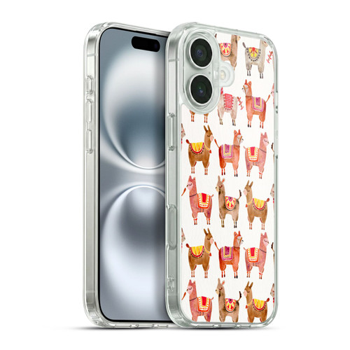 Cat Coquillette Animals Alpacas Soft Gel Case for Apple iPhone 16 Plus