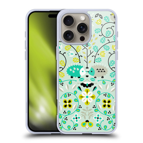 Cat Coquillette Animals Hedgehogs Symmetry Soft Gel Case for Apple iPhone 16 Pro Max