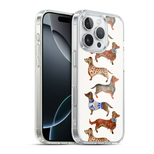 Cat Coquillette Animals Dachshunds Soft Gel Case for Apple iPhone 16 Pro