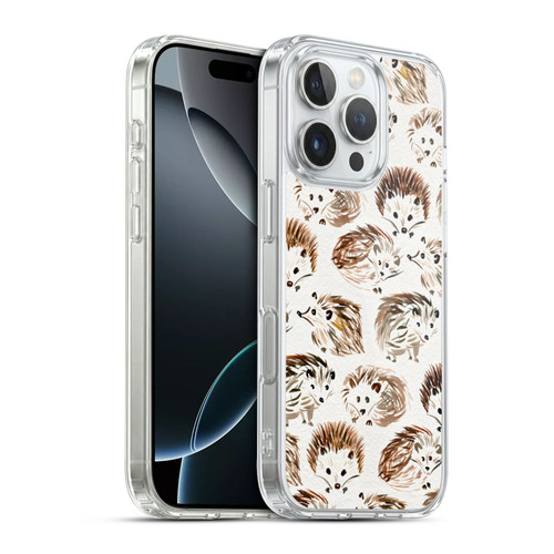 Cat Coquillette Animals Hedgehogs Soft Gel Case for Apple iPhone 16 Pro