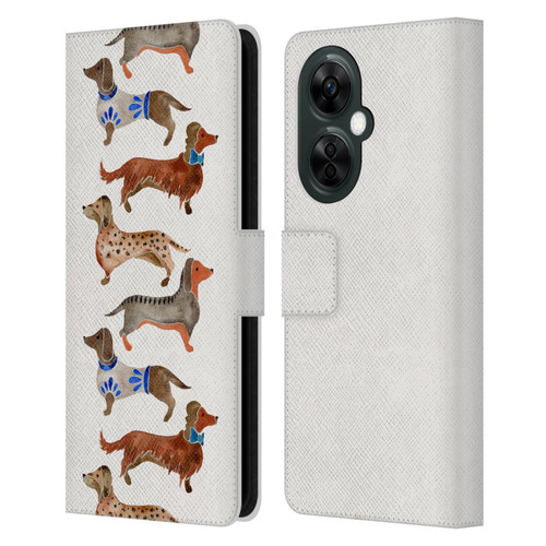 Cat Coquillette Animals Dachshunds Leather Book Wallet Case Cover For OnePlus Nord CE 3 Lite 5G