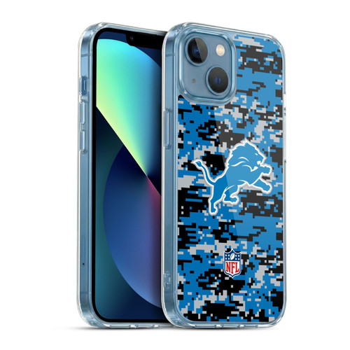 NFL Detroit Lions Graphics Digital Camouflage Soft Gel Case for Apple iPhone 13 Mini & MagSafe