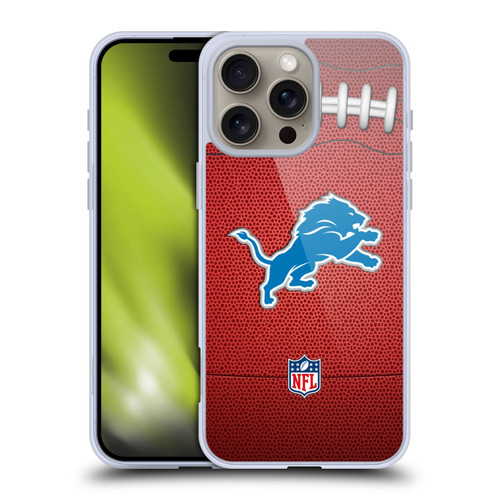 NFL Detroit Lions Graphics Football Soft Gel Case for Apple iPhone 16 Pro Max NFL Detroit Lions Graphics Football Soft Gel Case for Apple iPhone 16 Pro Max