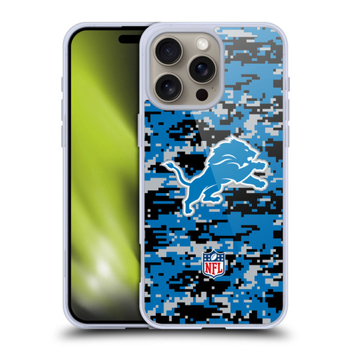 NFL Detroit Lions Graphics Digital Camouflage Soft Gel Case for Apple iPhone 16 Pro Max NFL Detroit Lions Graphics Digital Camouflage Soft Gel Case for Apple iPhone 16 Pro Max