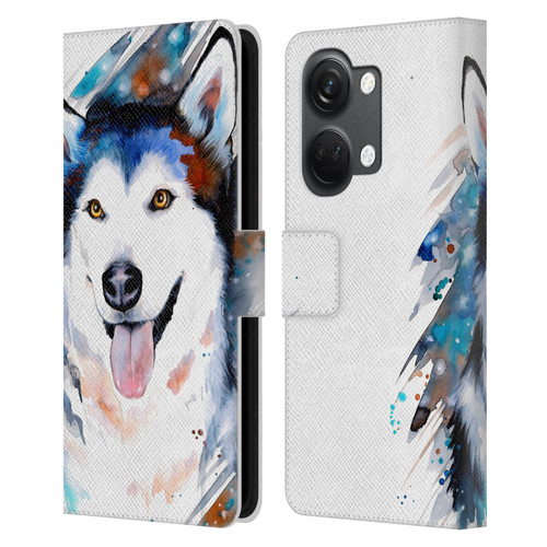 Pixie Cold Animals Husky Leather Book Wallet Case Cover For OnePlus Nord 3 5G
