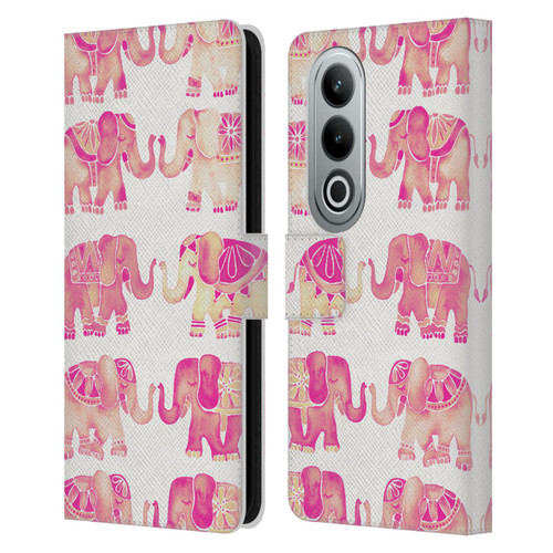 Cat Coquillette Animals 2 Pink Elephants Leather Book Wallet Case Cover For OPPO OnePlus Ace 3V 5G