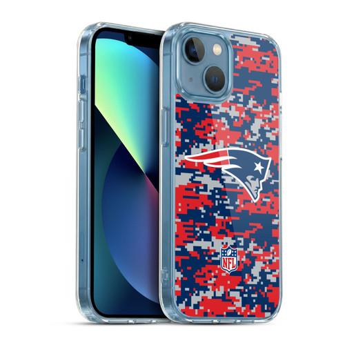 NFL New England Patriots Graphics Digital Camouflage Soft Gel Case for Apple iPhone 13 Mini