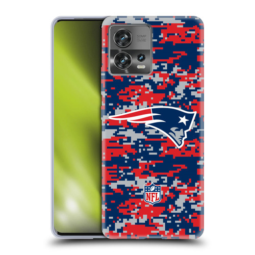 NFL New England Patriots Graphics Digital Camouflage Soft Gel Case for Motorola Moto Edge 30 Fusion