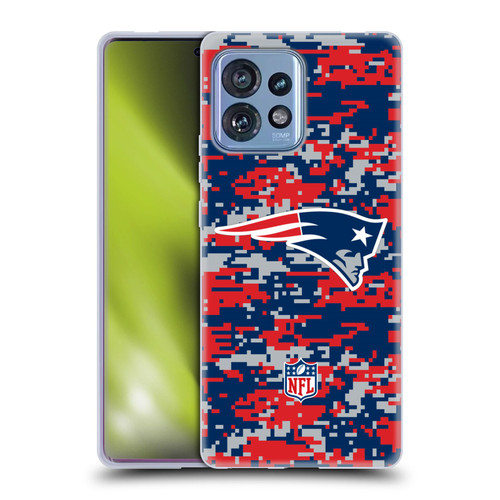 NFL New England Patriots Graphics Digital Camouflage Soft Gel Case for Motorola Moto Edge 40 Pro