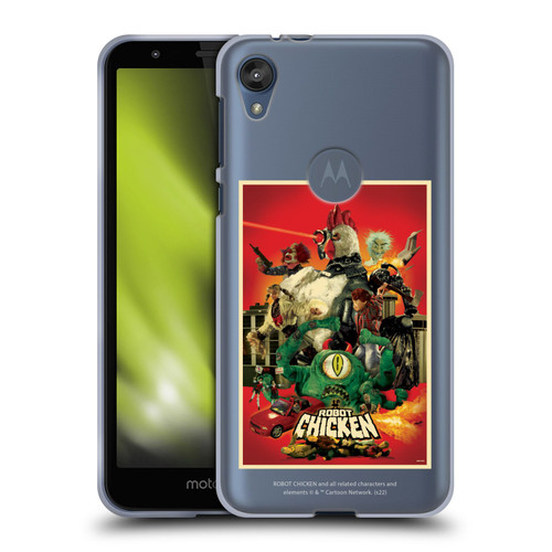 Robot Chicken Graphics Poster Soft Gel Case for Motorola Moto E6