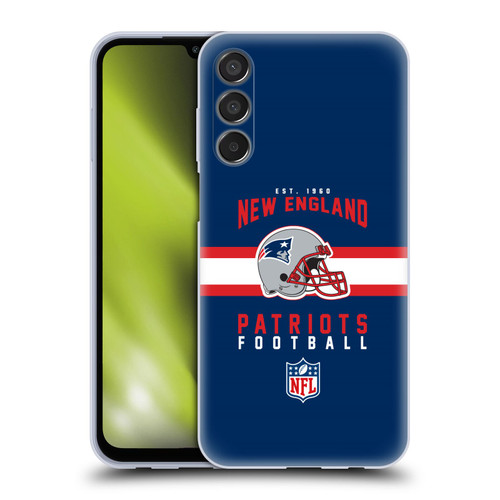 NFL New England Patriots Graphics Helmet Typography Soft Gel Case for Samsung Galaxy M15/F15 5G