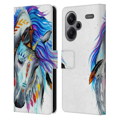 Pixie Cold Animals Spirit Leather Book Wallet Case Cover For Xiaomi Redmi Note 13 Pro Plus 5G