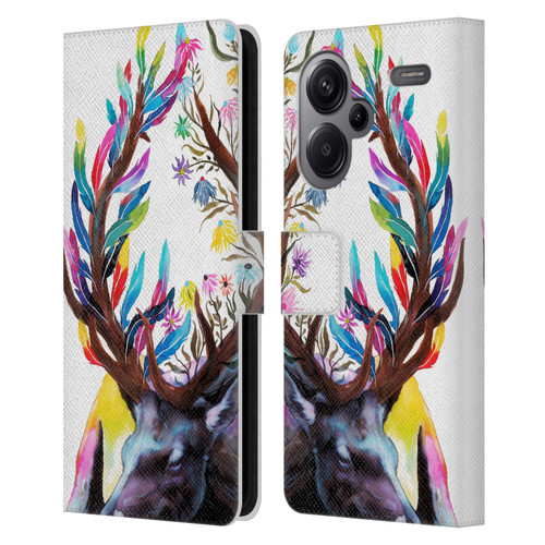 Pixie Cold Animals Memories Leather Book Wallet Case Cover For Xiaomi Redmi Note 13 Pro Plus 5G