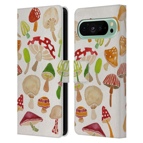 Cat Coquillette Nature Mushrooms Leather Book Wallet Case Cover For Google Pixel 9 Pro XL