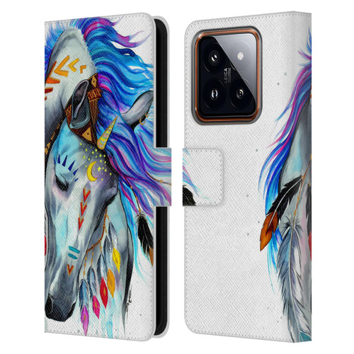 Pixie Cold Animals Spirit Leather Book Wallet Case Cover For Xiaomi 14