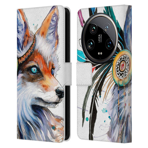 Pixie Cold Animals Fox Leather Book Wallet Case Cover For Xiaomi 14 Ultra