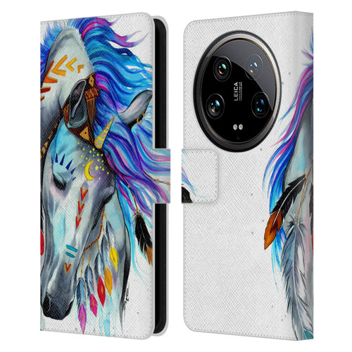 Pixie Cold Animals Spirit Leather Book Wallet Case Cover For Xiaomi 14 Ultra