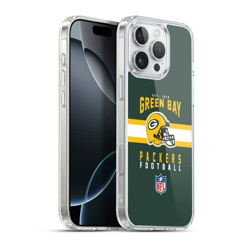 NFL Green Bay Packers Graphics Helmet Typography Soft Gel Case for Apple iPhone 16 Pro Max