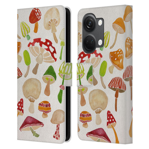 Cat Coquillette Nature Mushrooms Leather Book Wallet Case Cover For OnePlus Nord 3 5G