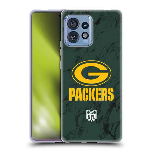 NFL Green Bay Packers Graphics Coloured Marble Soft Gel Case for Motorola Moto Edge 40 Pro