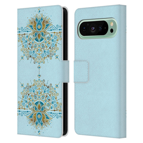 Cat Coquillette Patterns 6 Lotus Bloom Mandala 2 Leather Book Wallet Case Cover For Google Pixel 9 Pro XL