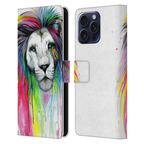 Pixie Cold Cats Rainbow Mane Leather Book Wallet Case Cover For Apple iPhone 16 Pro Max