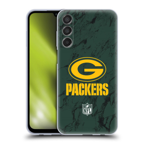 NFL Green Bay Packers Graphics Coloured Marble Soft Gel Case for Samsung Galaxy M15/F15 5G